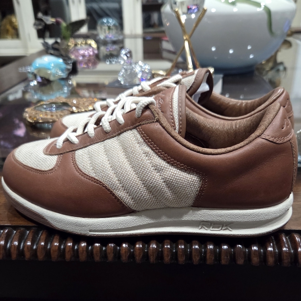 Reebok Brown and Cream Women's Athletic Shoes